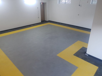 Модульное напольное покрытие пол плитка ПВХ SOLD GRAIN 500 жёлто-серый