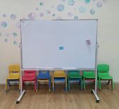 Маркерная магнитная доска, 200х120 см, на подставке