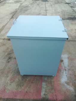 Контейнер бак для мусора мусорный 0 75 куб.м ТБО с крышкой серый